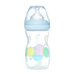 Bubbles Wide-neck BPA Free For Babies, Anti-Colic 260 ml Feeding Bottle With an Extra Nipple (Pack of 2) -Blue