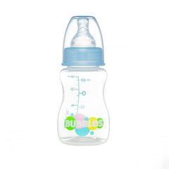 Bubbles Slim Feeding Bottle 125 ml BPA Free With 1 Extra Nipple - Blue