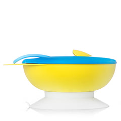 Bubbles Bowl With LID + Spoon - Orange Blue