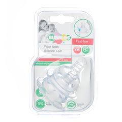 Bubble Silicon Nipples For Wide Neck Bottle (Pack of 2)