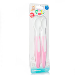 Bubbles Silicon Spoon With Ultra Soft Tips - Pink (Pack of 2)