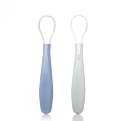 Bubbles Silicon Spoon With Ultra Soft Tips - Blue & Gray (Pack of 2)