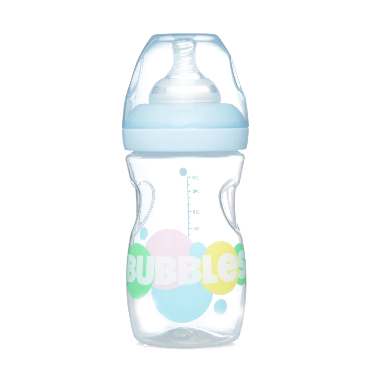 Bubbles Wide-neck BPA Free For Babies, Anti-Colic 260 ml Feeding  Bottle -Blue