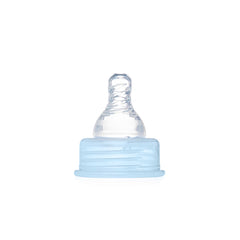 Bubbles Slim Feeding Bottle 250 ml BPA Free With 1 Extra Nipple - Blue